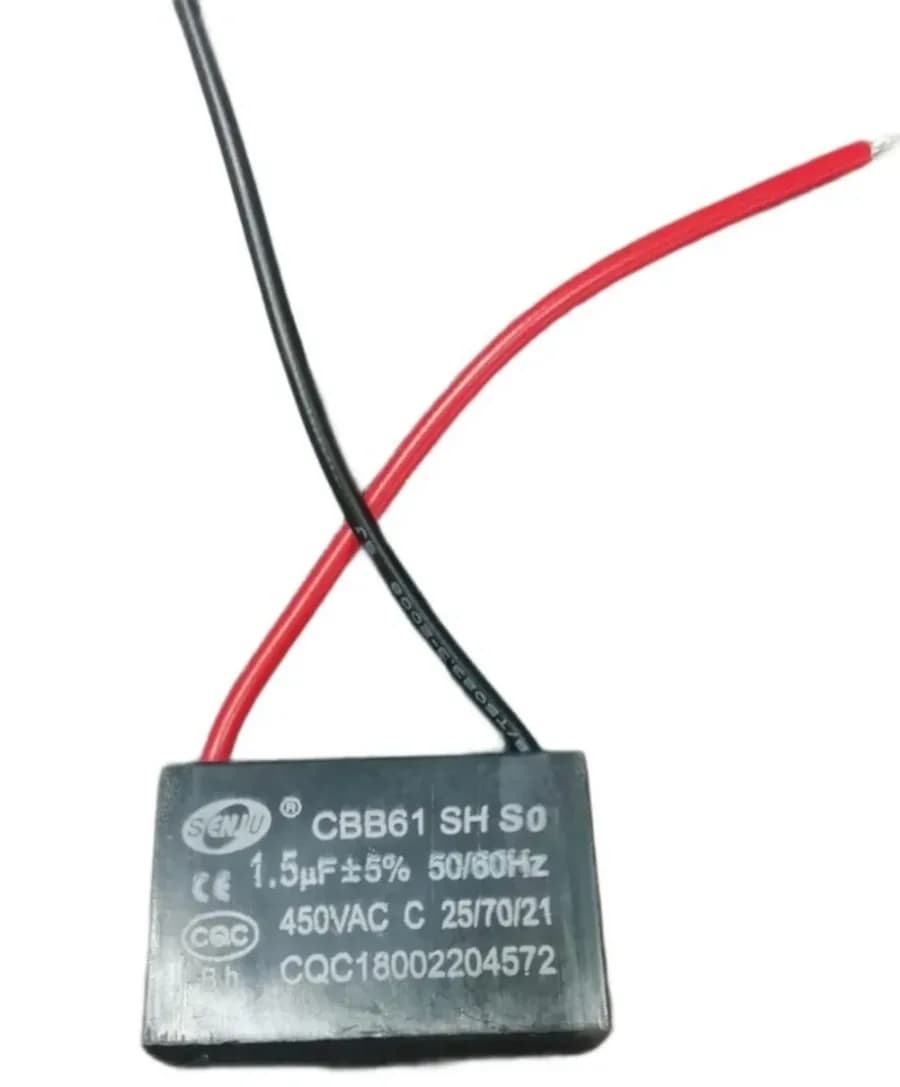 Пусковой конденсатор для вентиляторов 1,5 мкФ 450В CBB61 (450V/1.5UF)