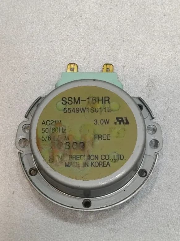 Двигатель вращения поддона микроволновой печи 6549W1S011L 21VAC 5/6 RPM 3W уцкека