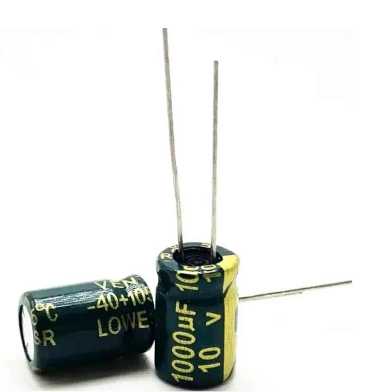 1шт. Алюминиевый электролитический конденсатор 10В-1000мкФ (1000uF-10V, 1000*10V, -40+105C, 13x8мм)