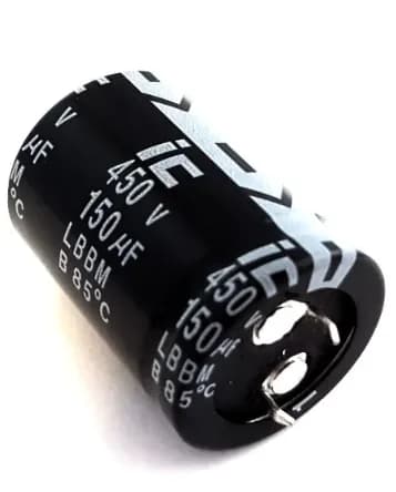 1шт. Алюминиевый электролитический конденсатор 450В-150мкФ (150uF-450V, 150*450V, -40+105C, 31x25мм)