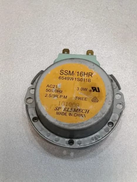 Двигатель вращения поддона микроволновой печи SSM-16HR 6549W1S011B 21VAC 2,5/3 RPM 3W уценка
