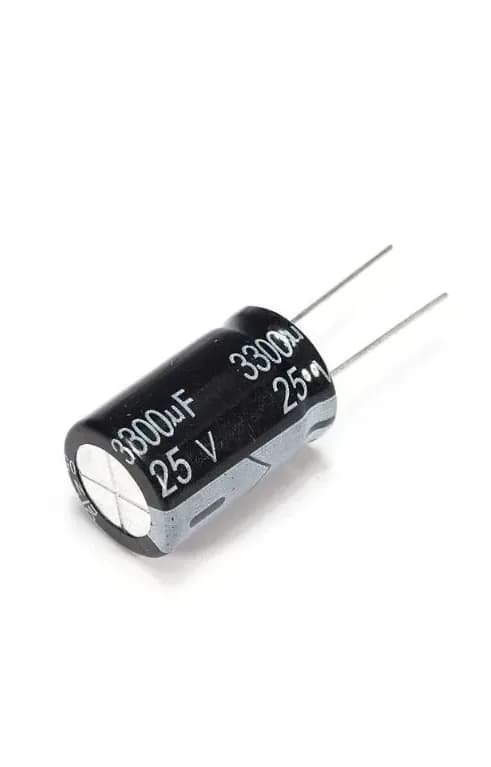 Алюминиевый электролитический конденсатор 25В-3300мкФ (3300uF-25V, 3300*25V, -40+105C, 13x8мм)