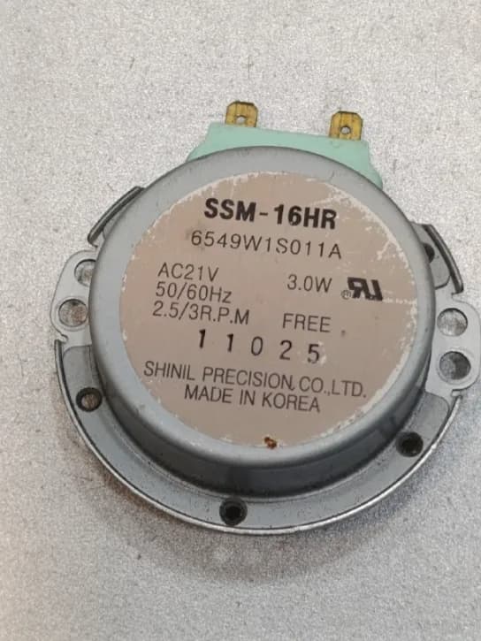 Двигатель вращения поддона микроволновой печи 6549W1S011A 21VAC 2,5/3 RPM 3W уценка