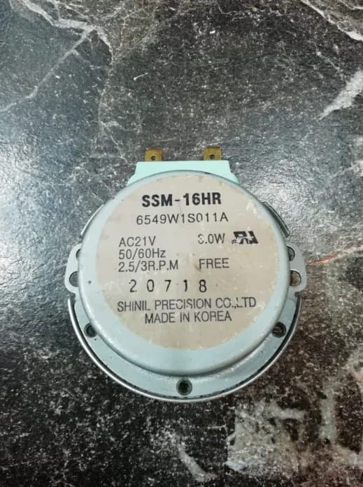 Двигатель вращения поддона микроволновой печи 6549W1S011A 21VAC 2,5/3 RPM 3W