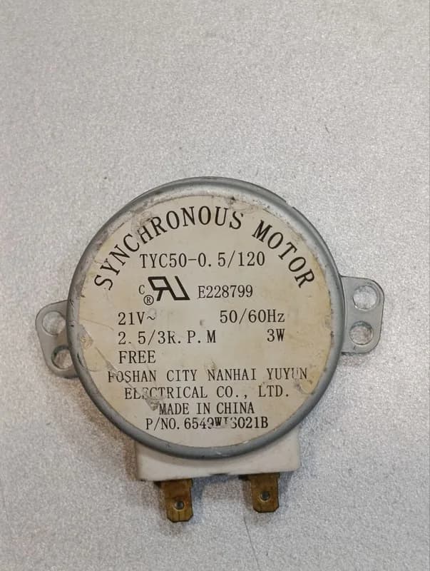Двигатель вращения поддона микроволновой печи TYC50-0,5/120 21V 2,5/3 RPM 3W уценка