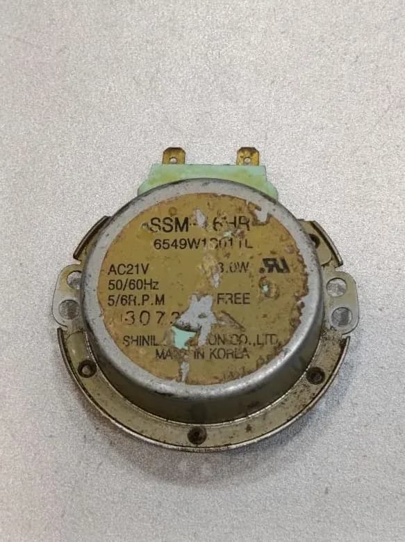 Двигатель вращения поддона микроволновой печи 6549W1S011L 21VAC 5/6 RPM 3W уцкека