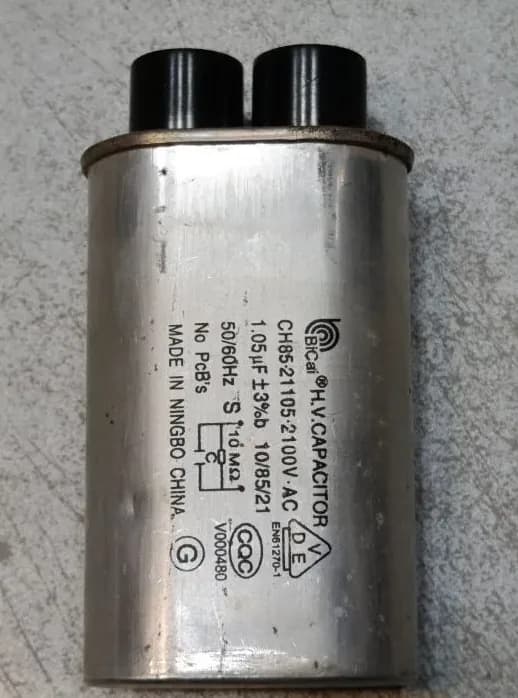 Конденсатор для микроволновой печи CH85 2100VAC 1,05mF 100x55x35 уценка