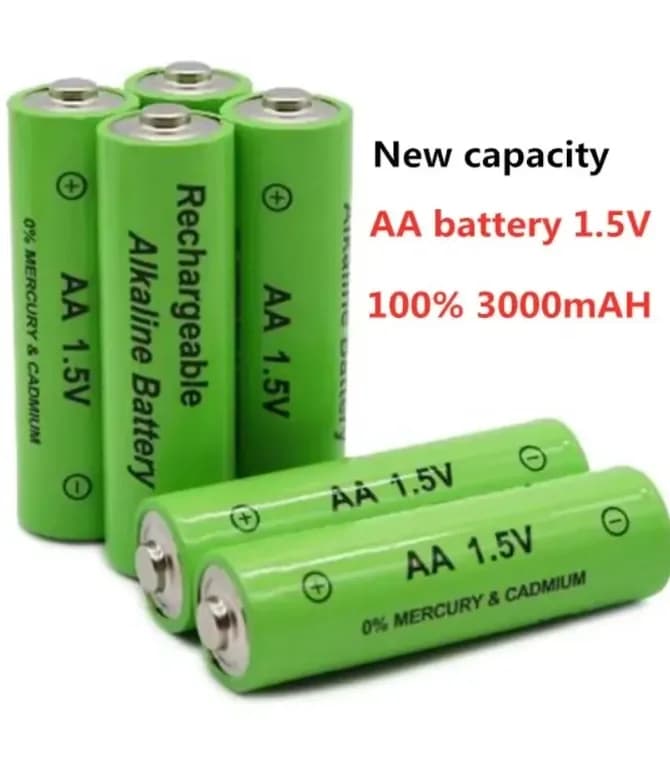 Аккумуляторная батарейка AA, 1,5 В, 3000 мАч, 4 шт